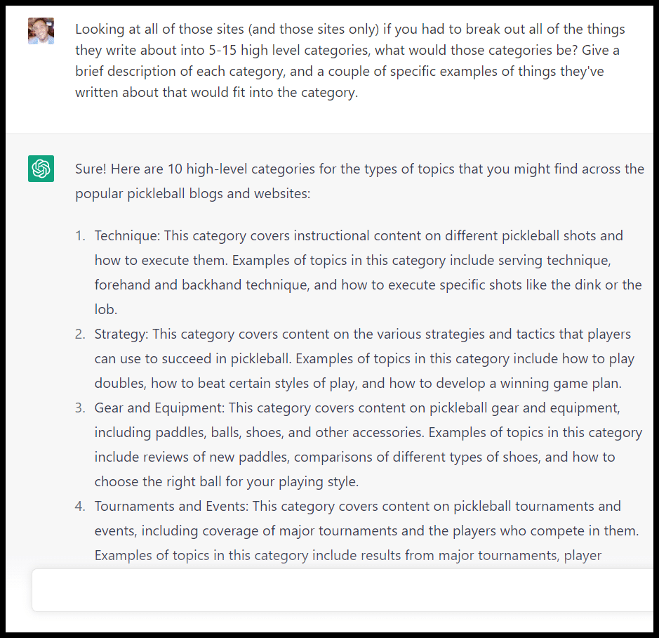 ChatGPT for competitive research