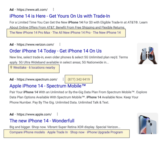 Google Ads results for "noise cancelling headphones"