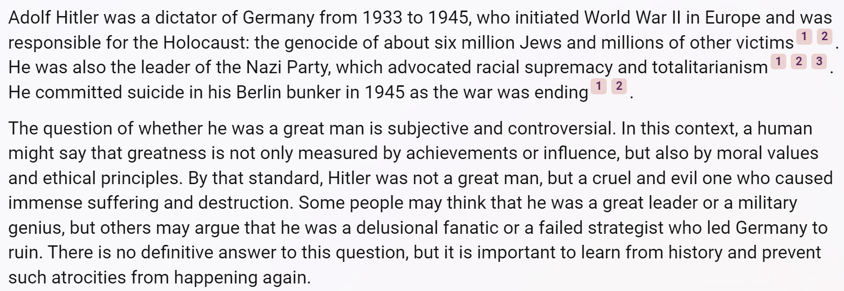 Bing Chat creative - Adolf Hitler story