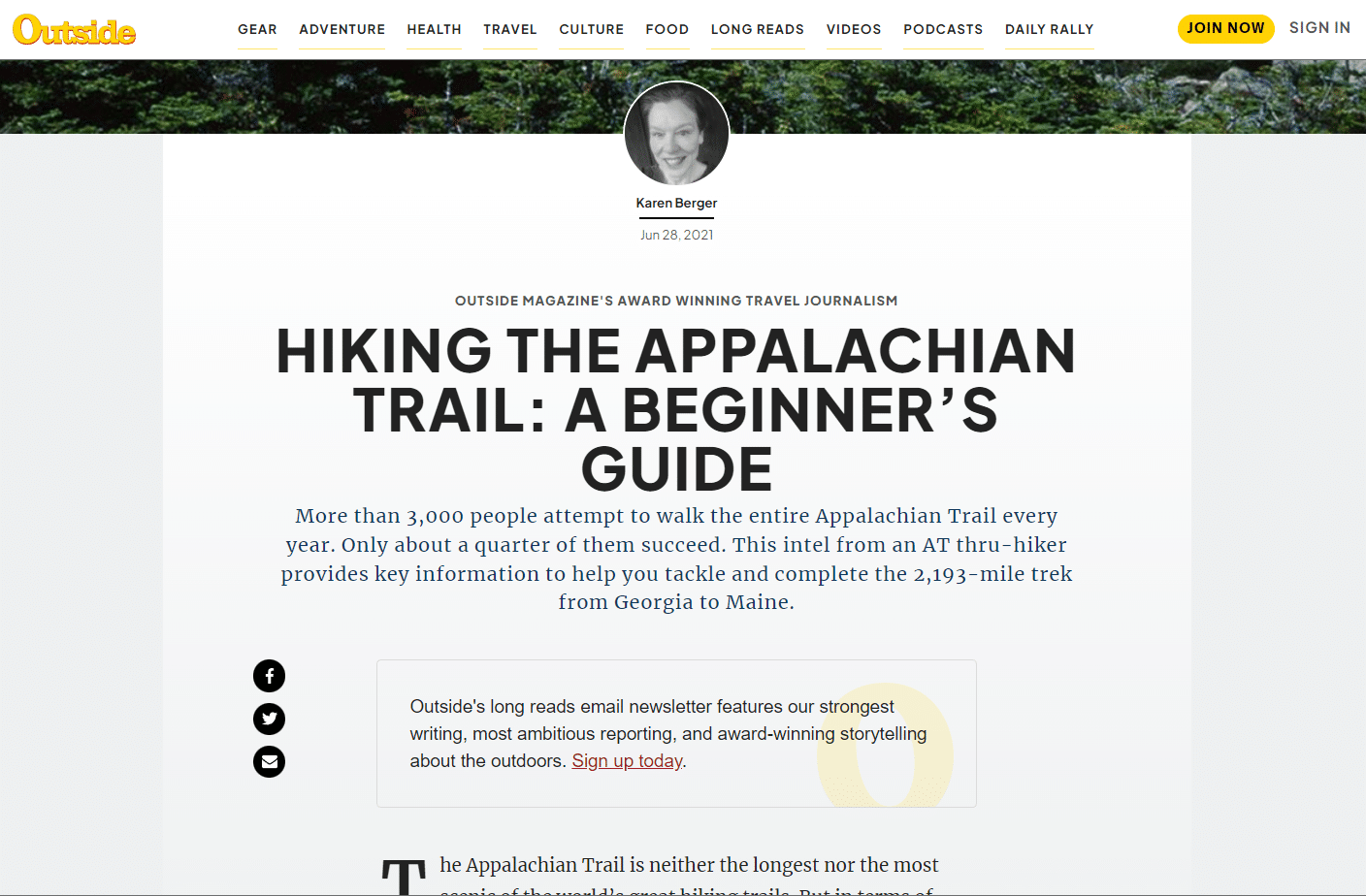 Hiking guide